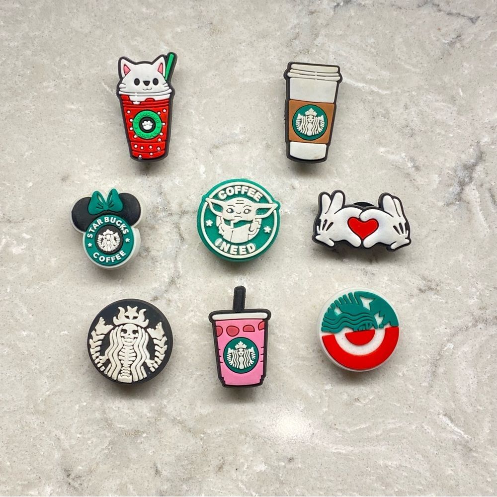 Croc Charms Starbucks Set of 8